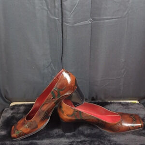 Cuoieria Fiorentina Shoes. Made In Italy, Leather, Heel, Slip On